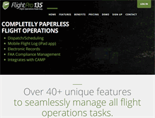 Tablet Screenshot of flightpro135.com